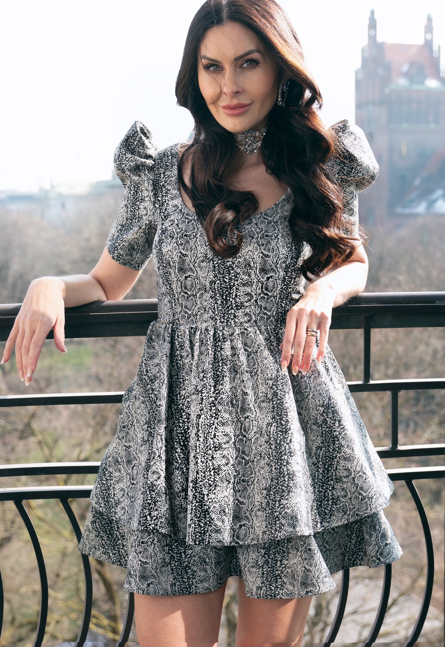 Jeanny Dress - Shiny Snake