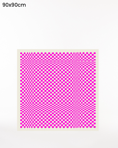 Seidentuch Illusion in Pink 90x90