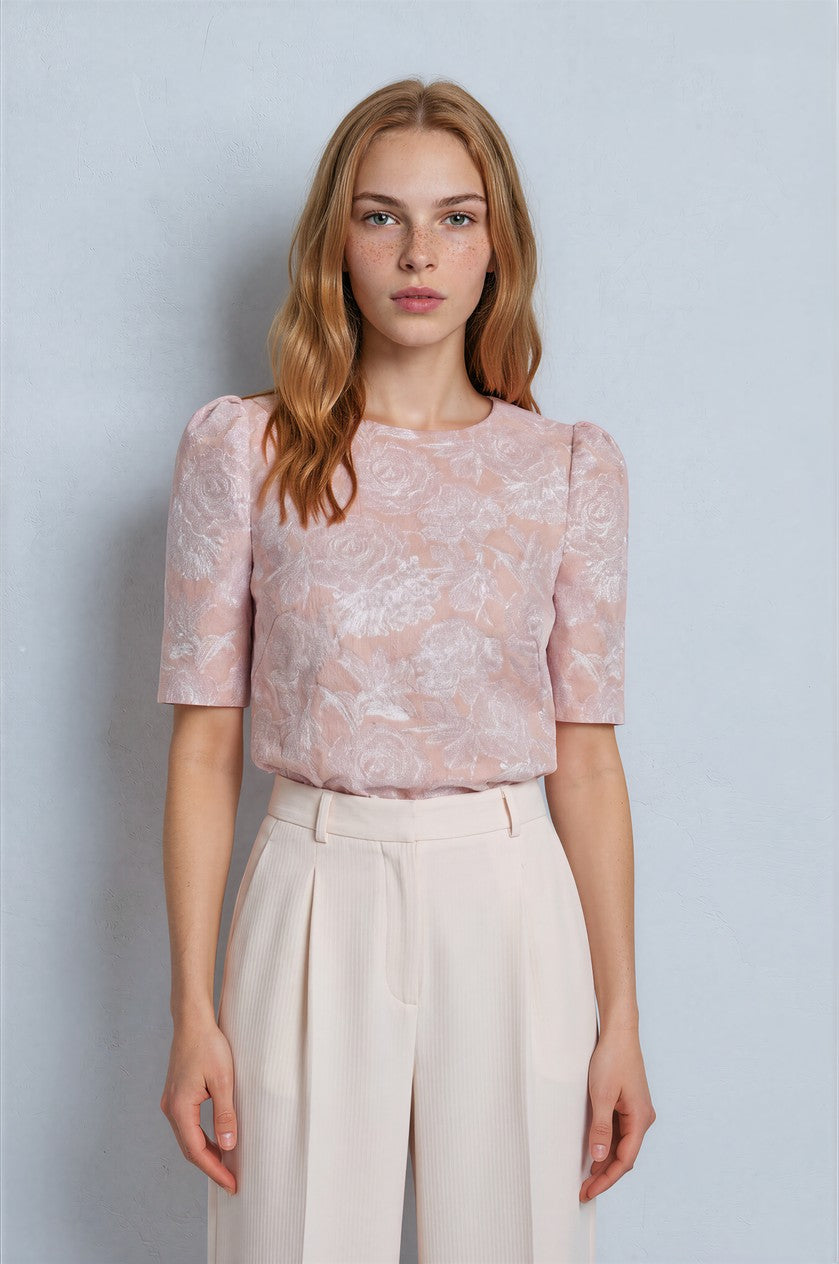 Amalia Top - Light Roses