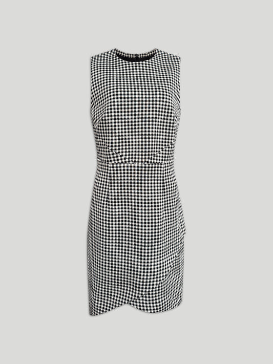 Rina Kleid- Black Check
