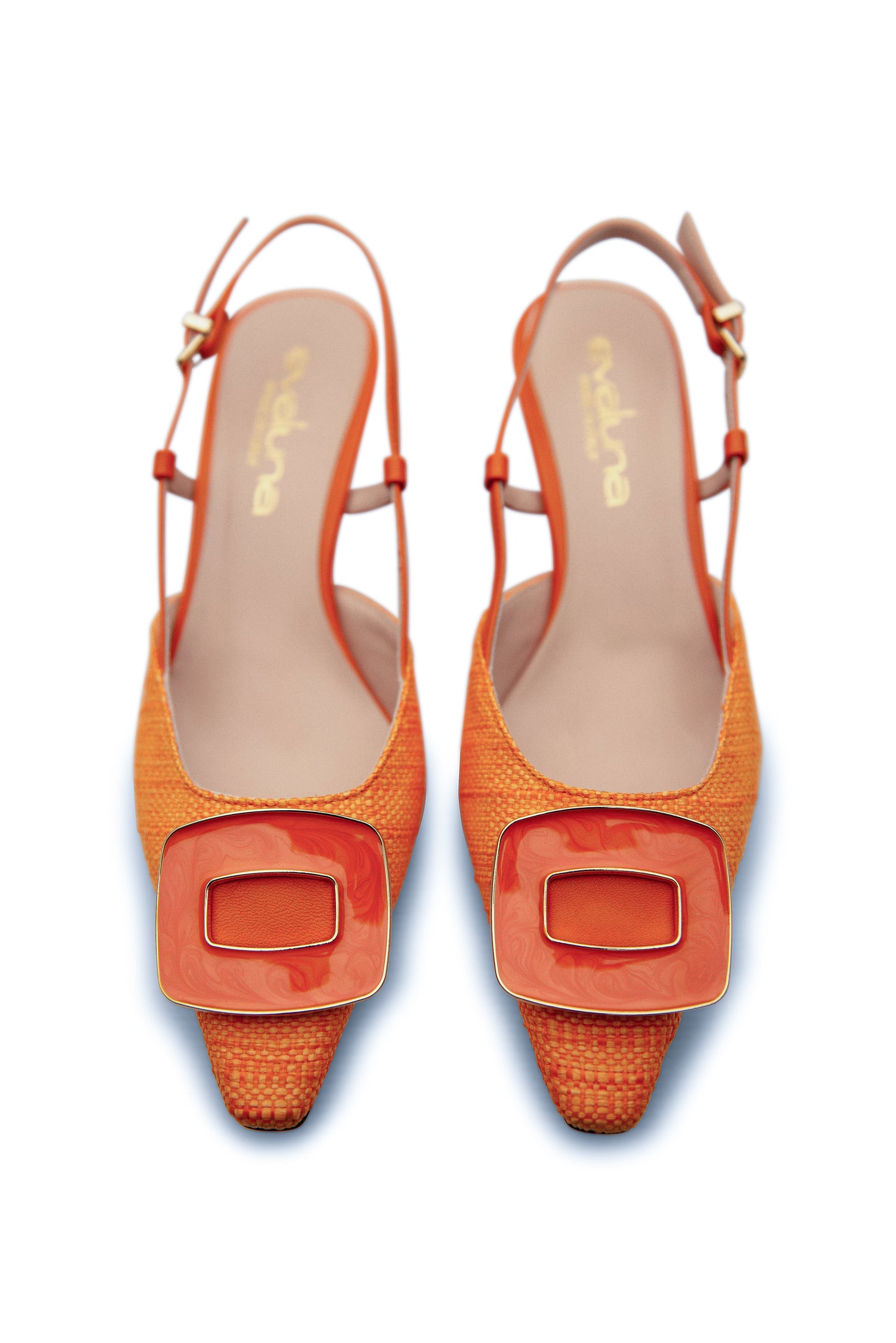 RUNWAY SHOE 50% - Canva Heel Orange