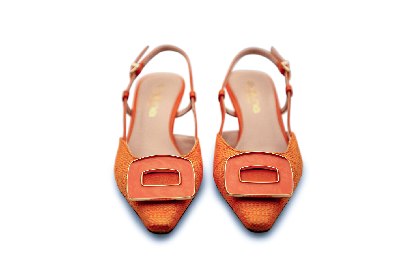 RUNWAY SHOE 50% - Canva Heel Orange