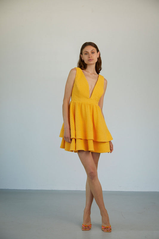 Sunflower summer dress | Sample dress size 34