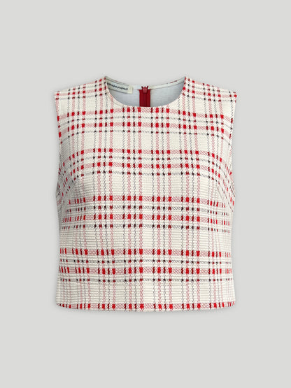 Mila Top - Cherry Check