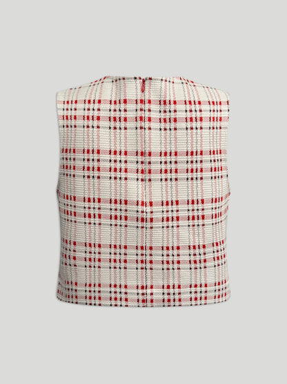 Mila Top - Cherry Check